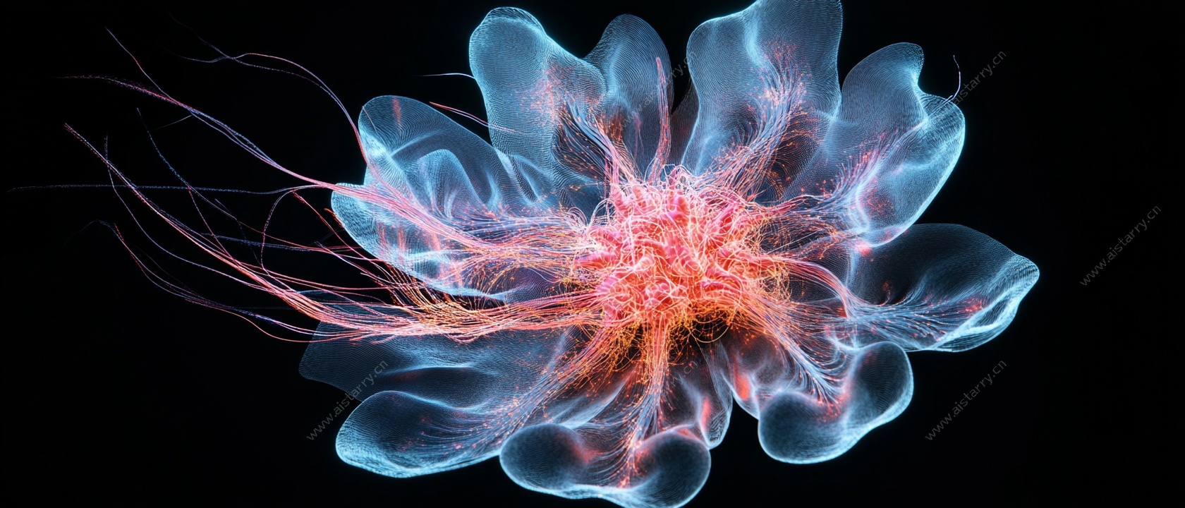 梦幻透明花朵艺术图像