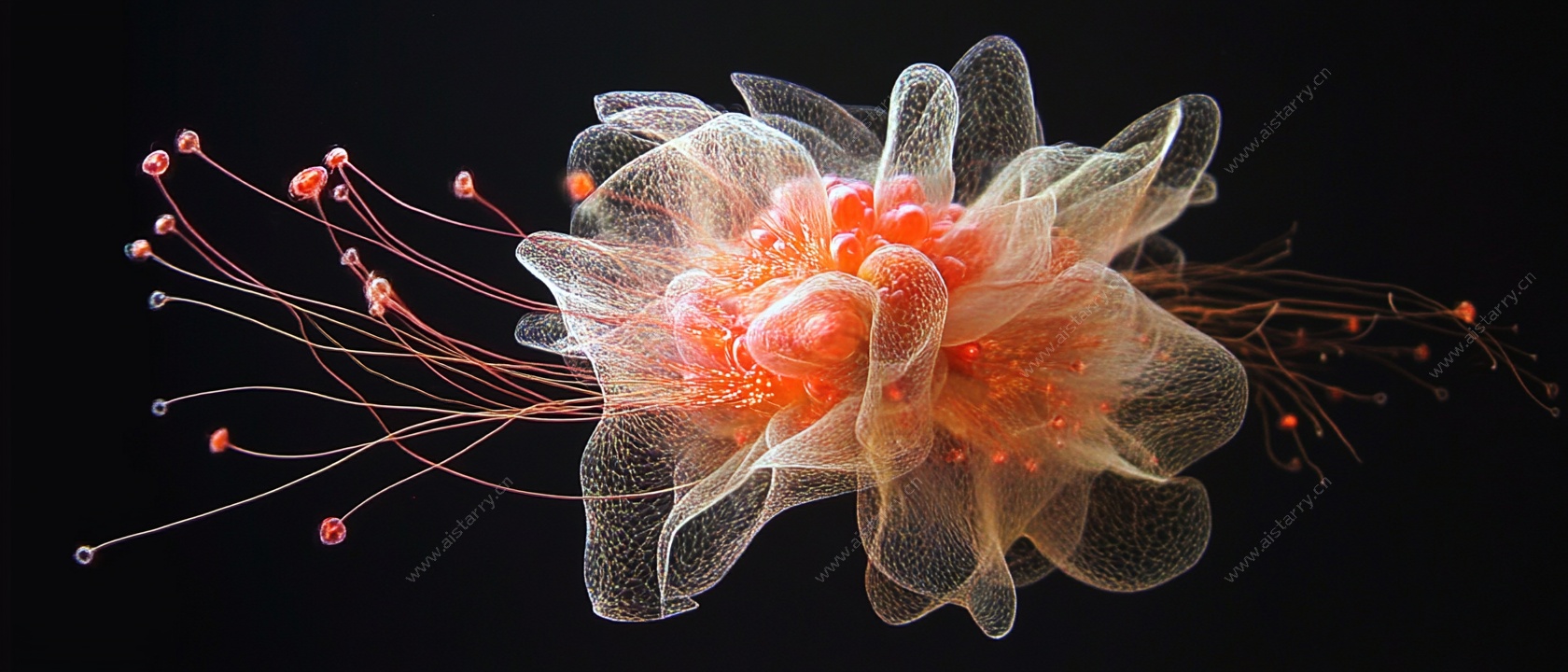 梦幻透明花朵艺术造型