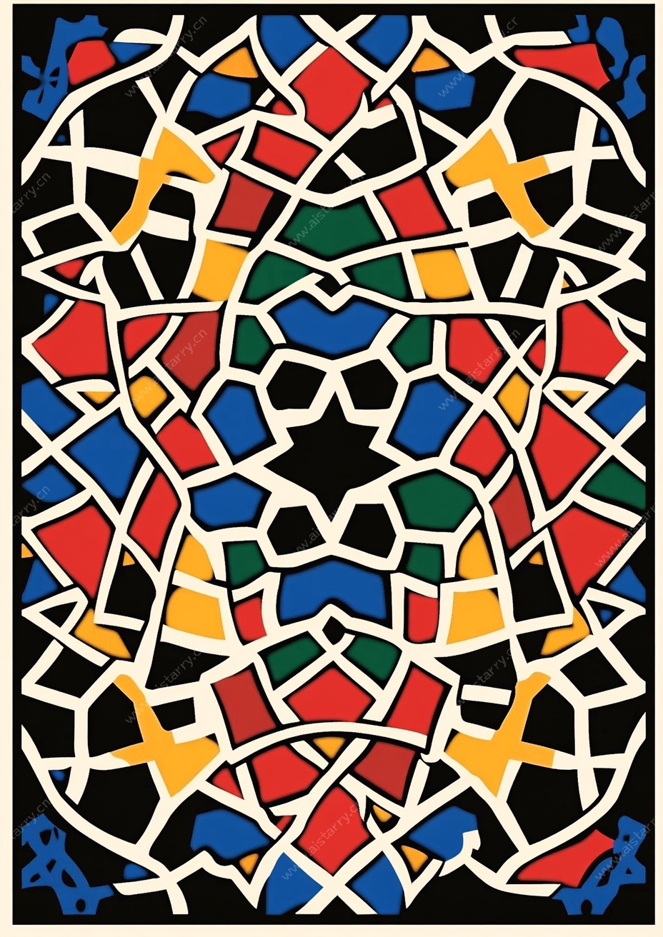 几何彩色抽象装饰图案