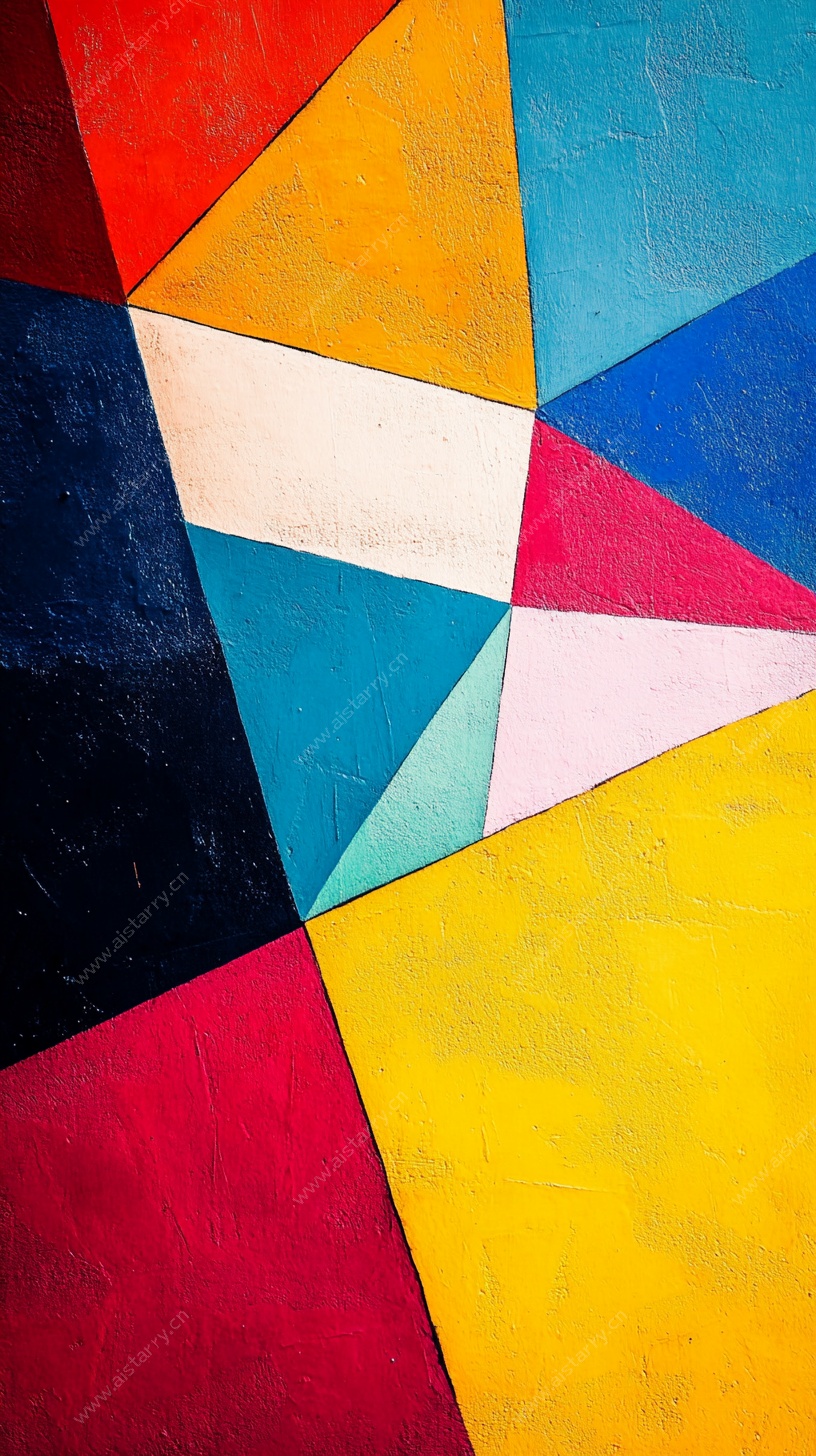 多彩几何拼接艺术图案