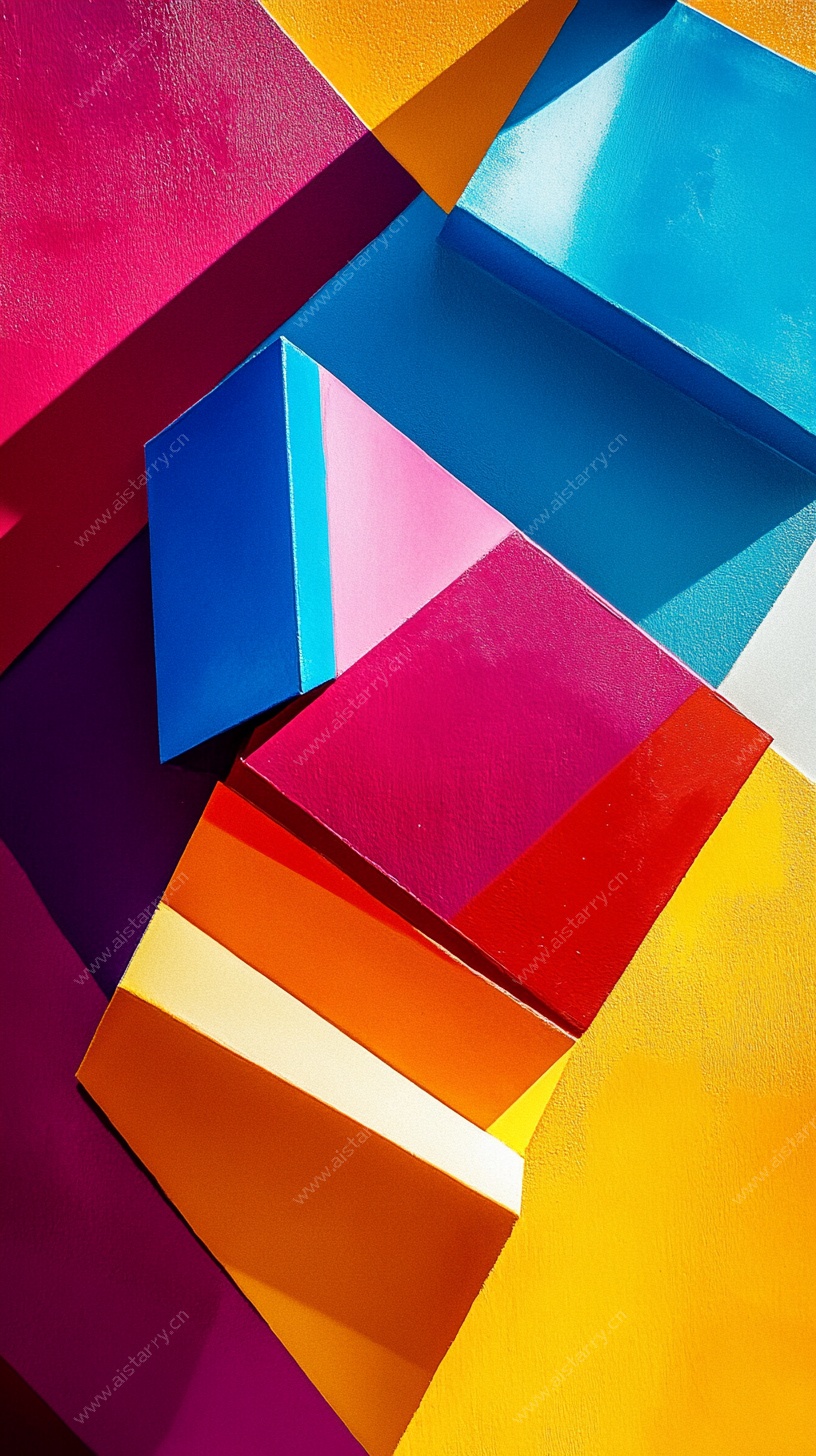 多彩几何抽象图案