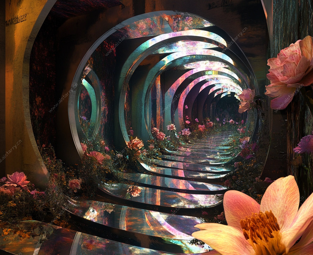 梦幻花卉隧道艺术景观
