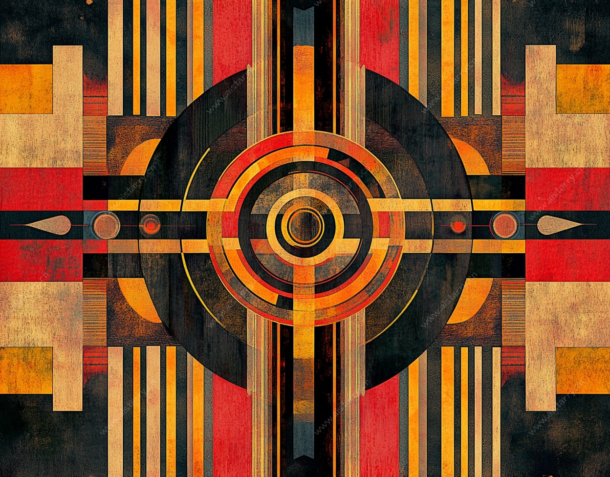 几何抽象艺术装饰图案