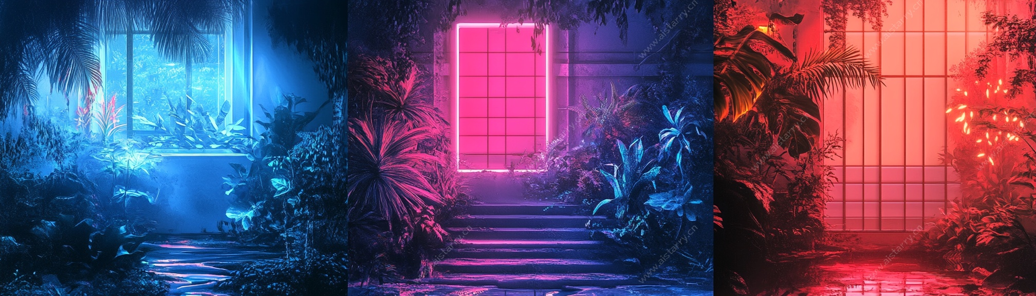 赛博朋克风格梦幻场景画面