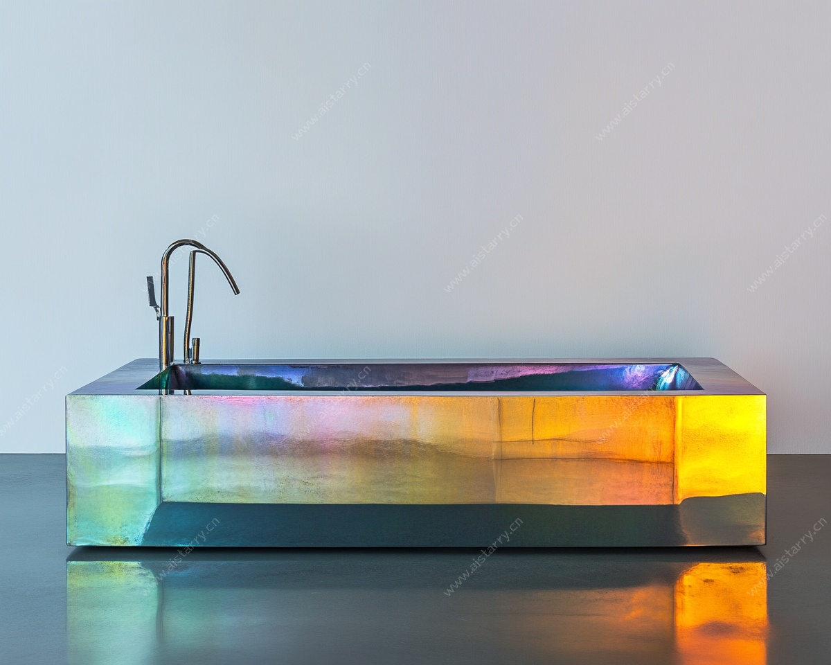 彩色玻璃洗手盆