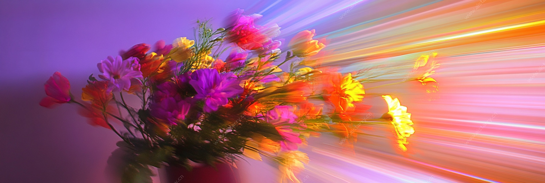 梦幻动感花卉绽放瞬间