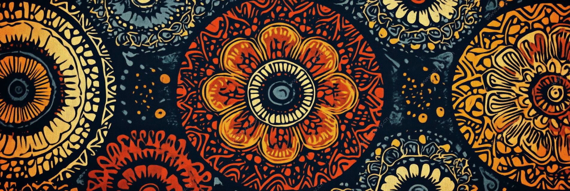 民族风曼陀罗图案背景