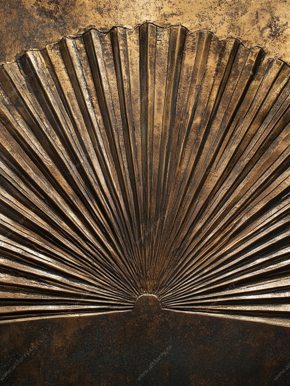金属扇形装饰纹理