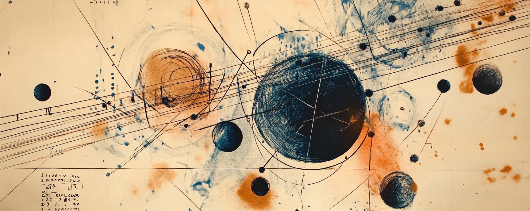 抽象宇宙风艺术插画