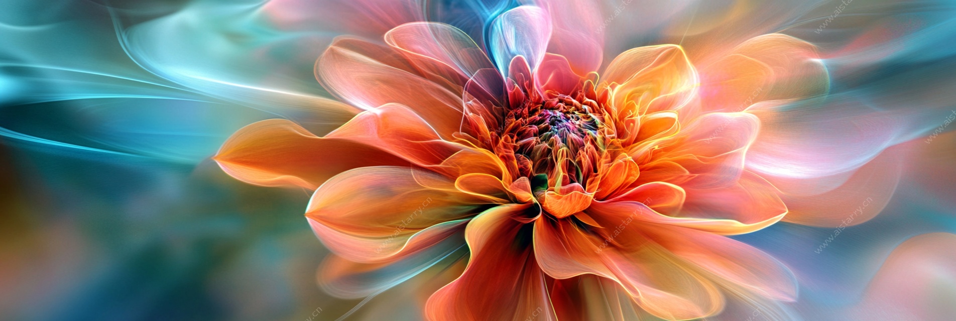 梦幻绽放花朵图