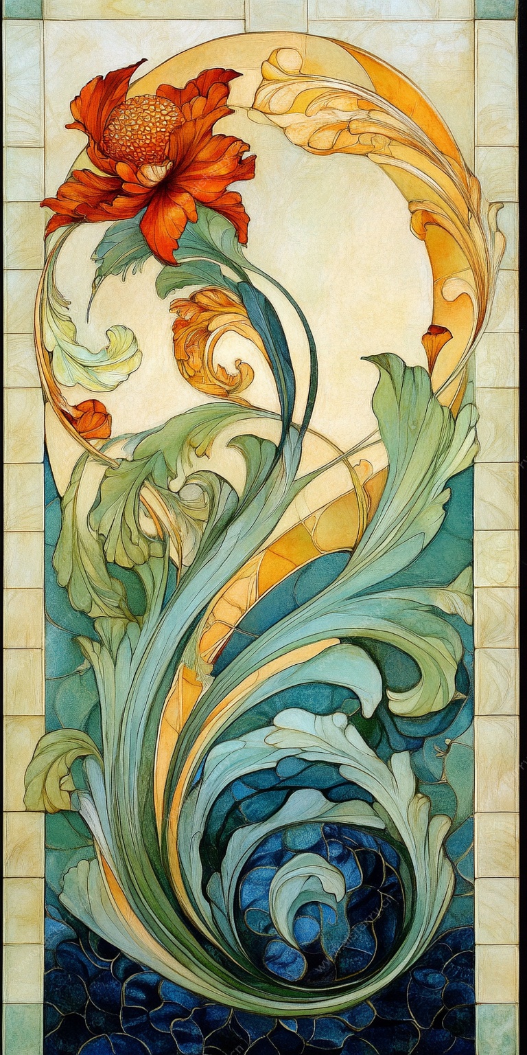 花卉装饰艺术图案