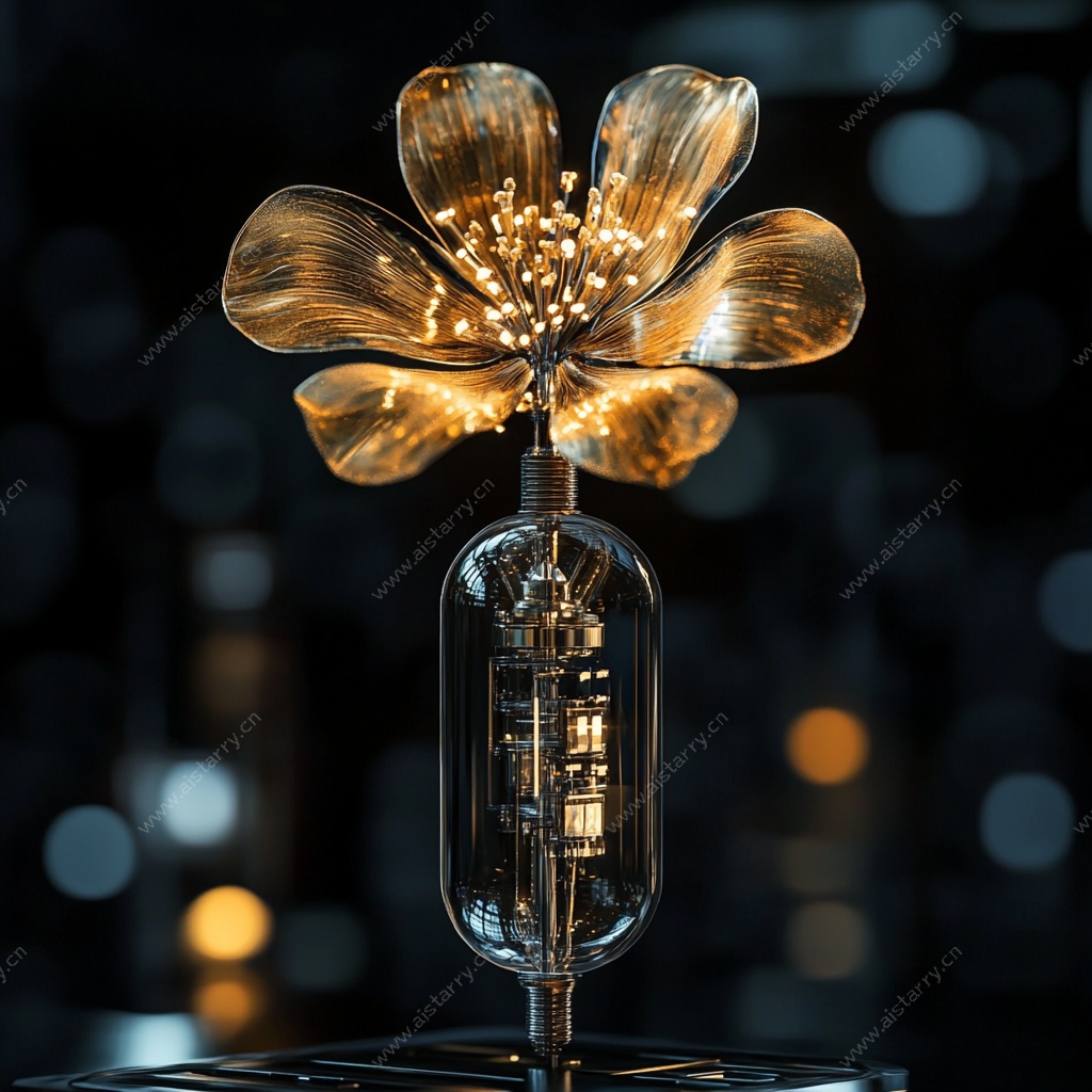 金属花朵造型创意灯泡