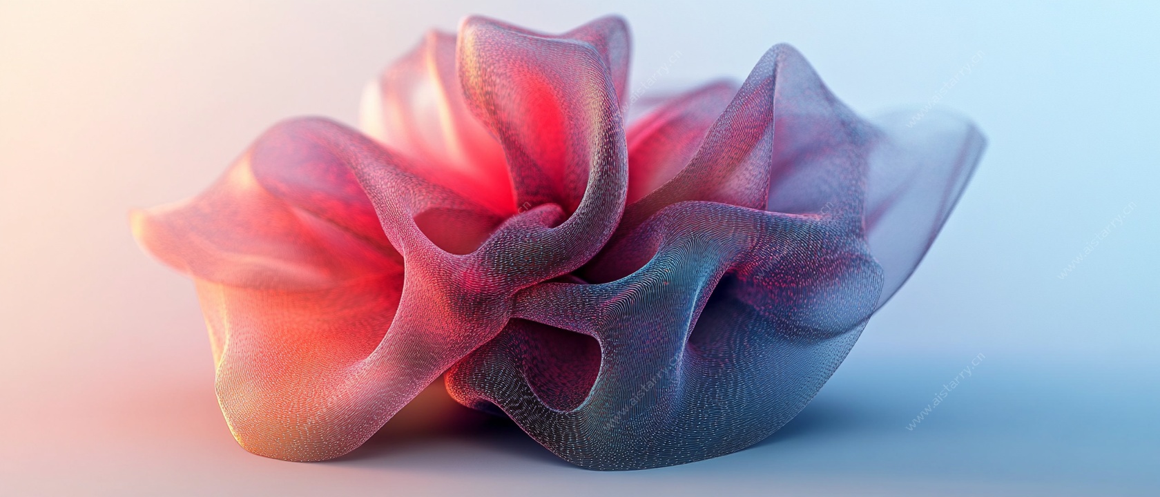 梦幻渐变花朵3D艺术造型