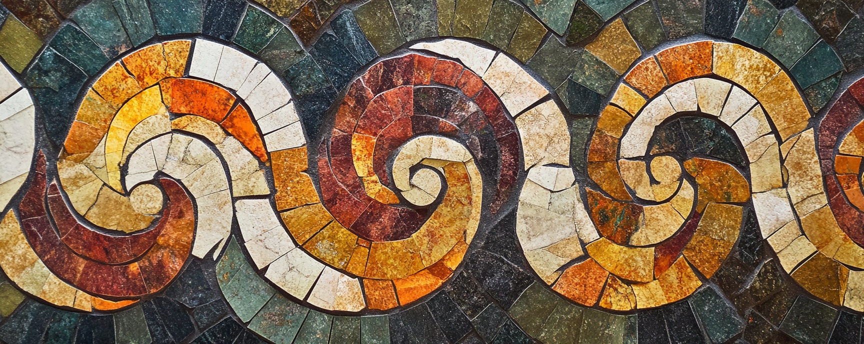 彩色螺旋马赛克图案