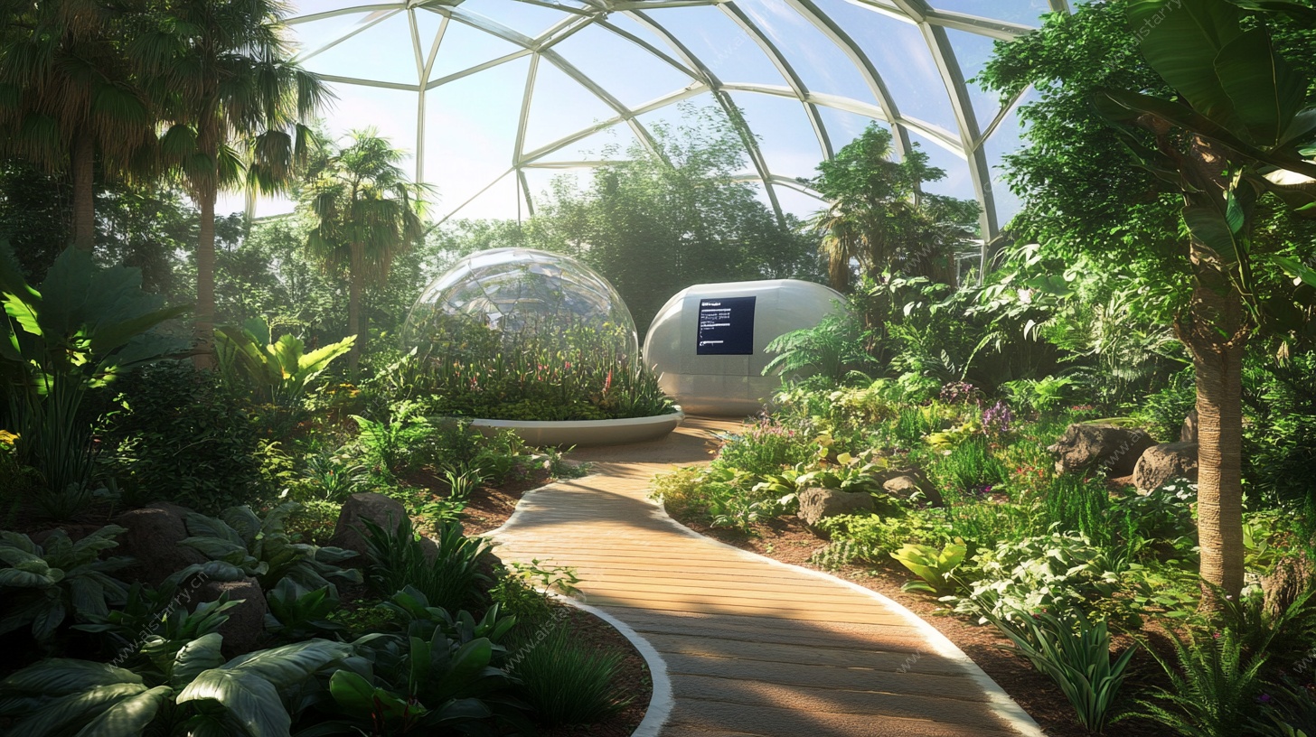 温室中的植物景观与设施