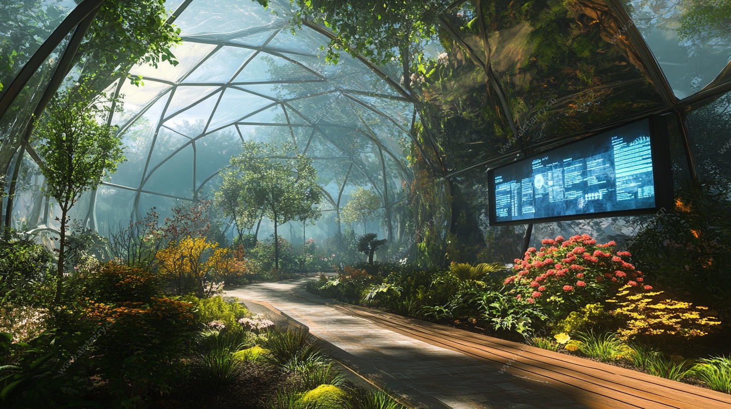 未来科技风的生态温室景观