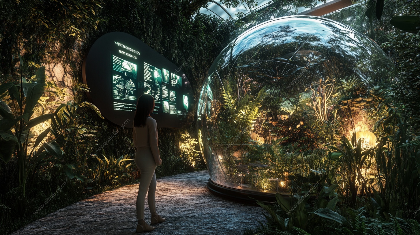 未来感植物生态展示空间
