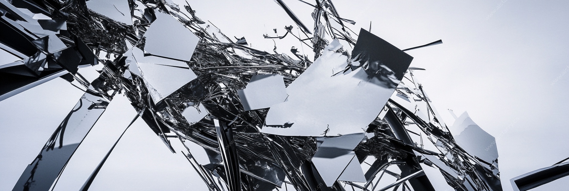 破碎镜面艺术装置