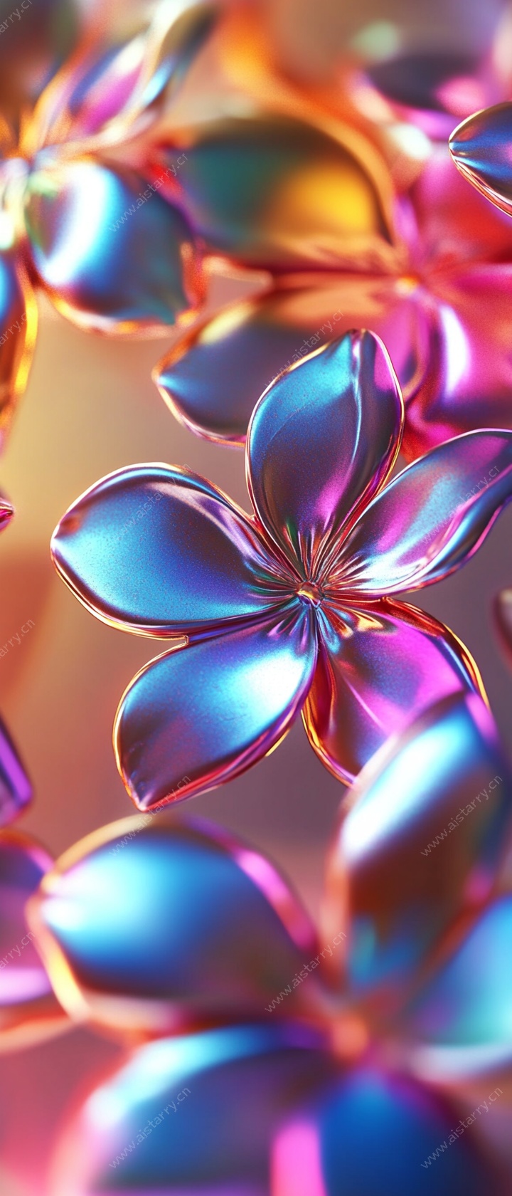 炫彩金属花朵梦幻视觉效果