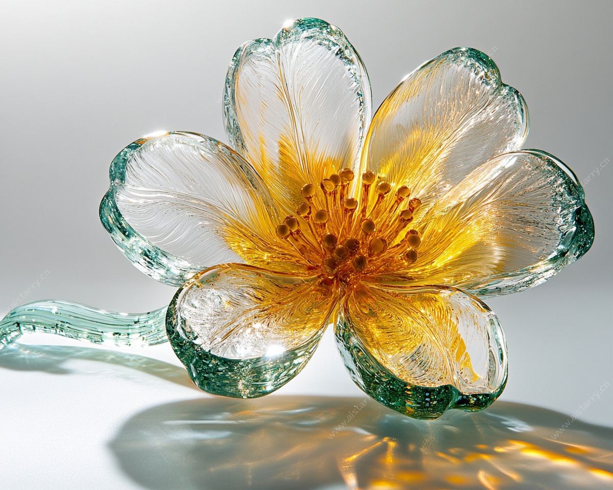 玻璃花朵摆件