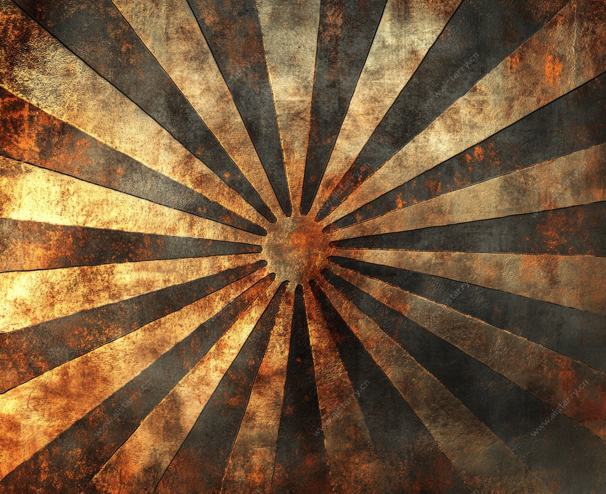 放射状锈蚀纹理背景图