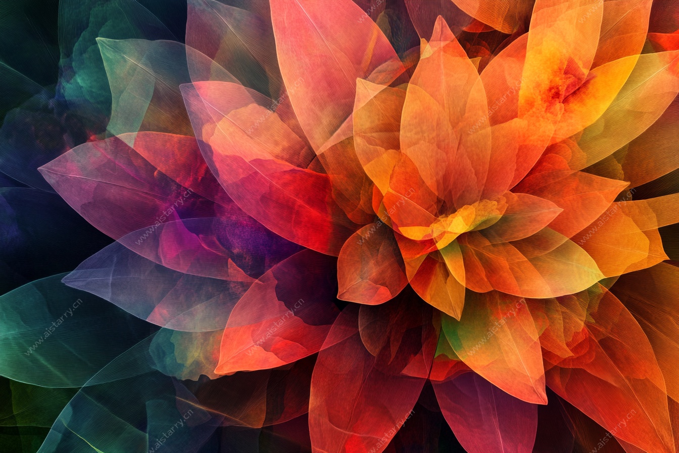 梦幻绚丽花朵艺术图像