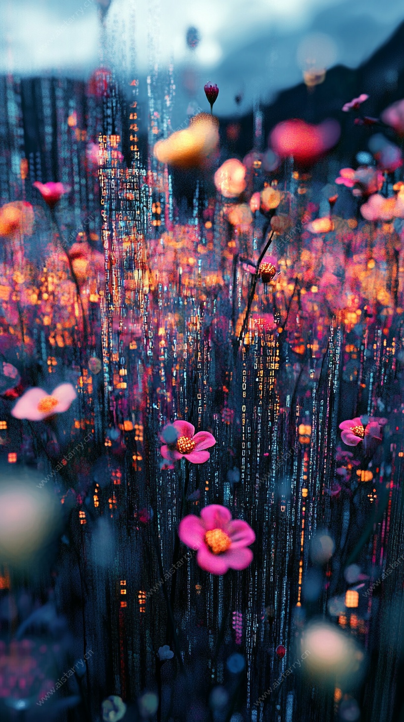 梦幻花卉光影艺术图景