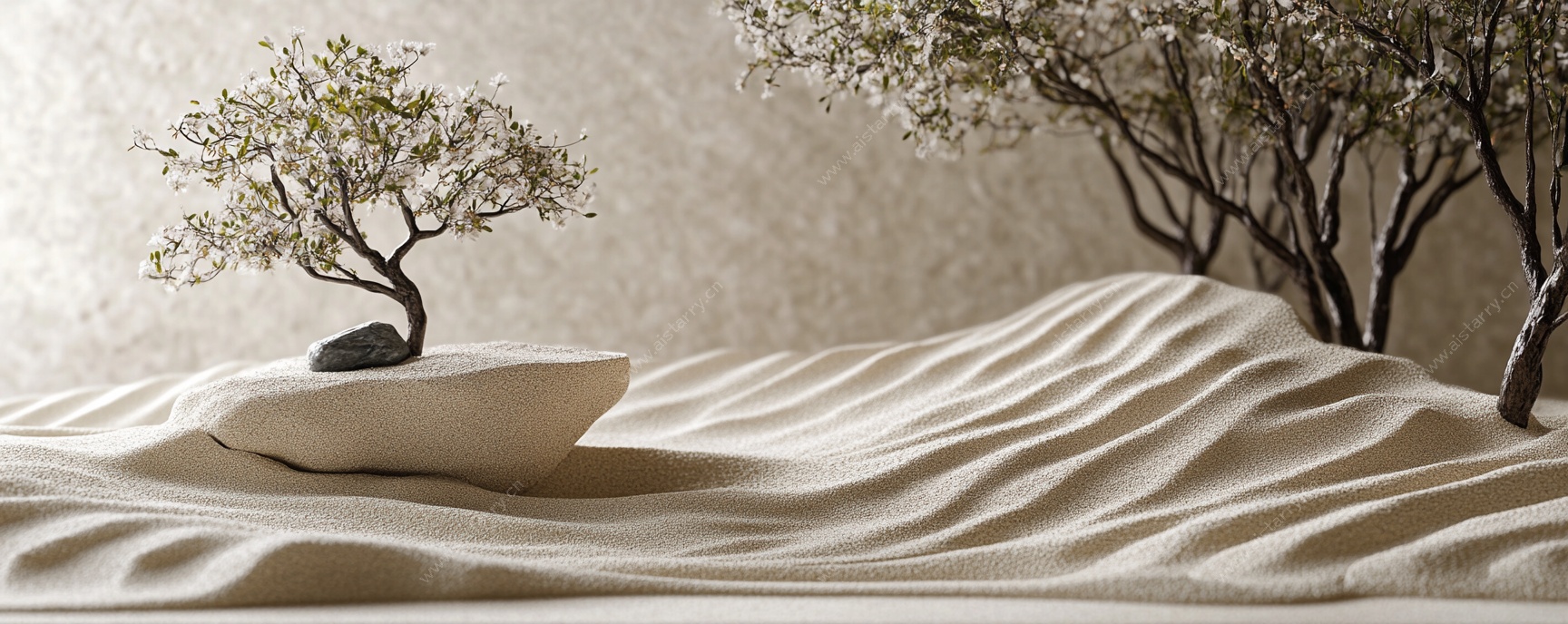 沙中盆景 静谧的自然景致