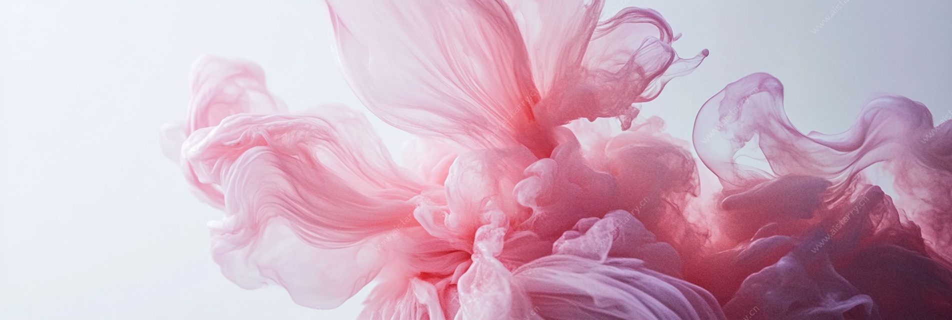 梦幻粉色墨水扩散效果