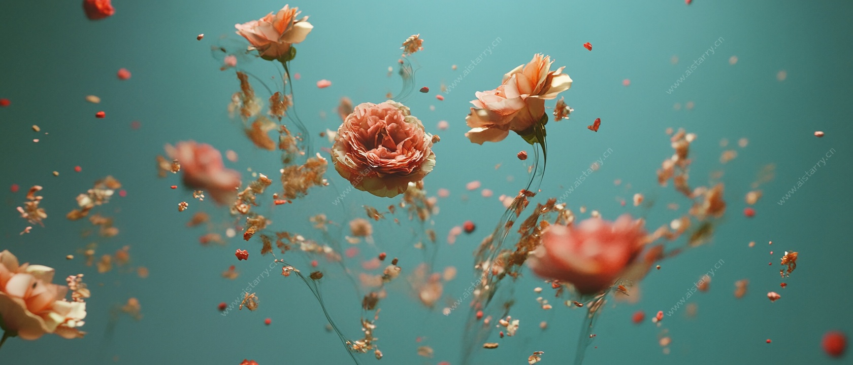 水中绽放的梦幻花朵