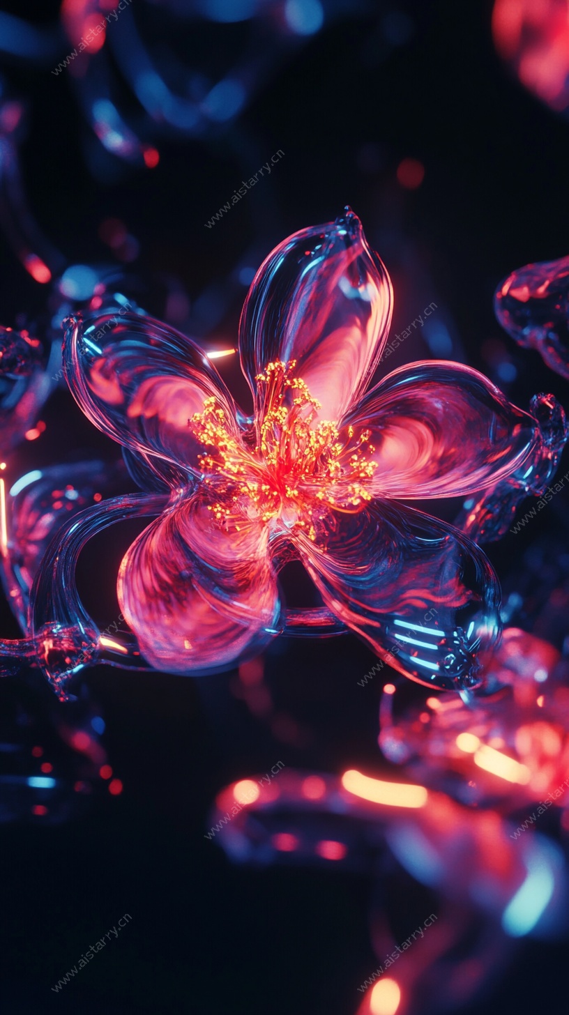 梦幻炫彩发光花朵