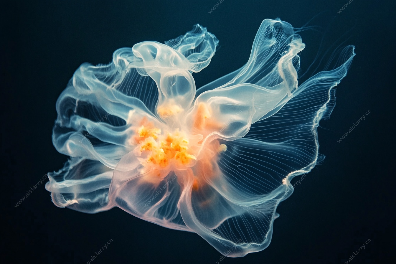 梦幻水母绽放深海之美
