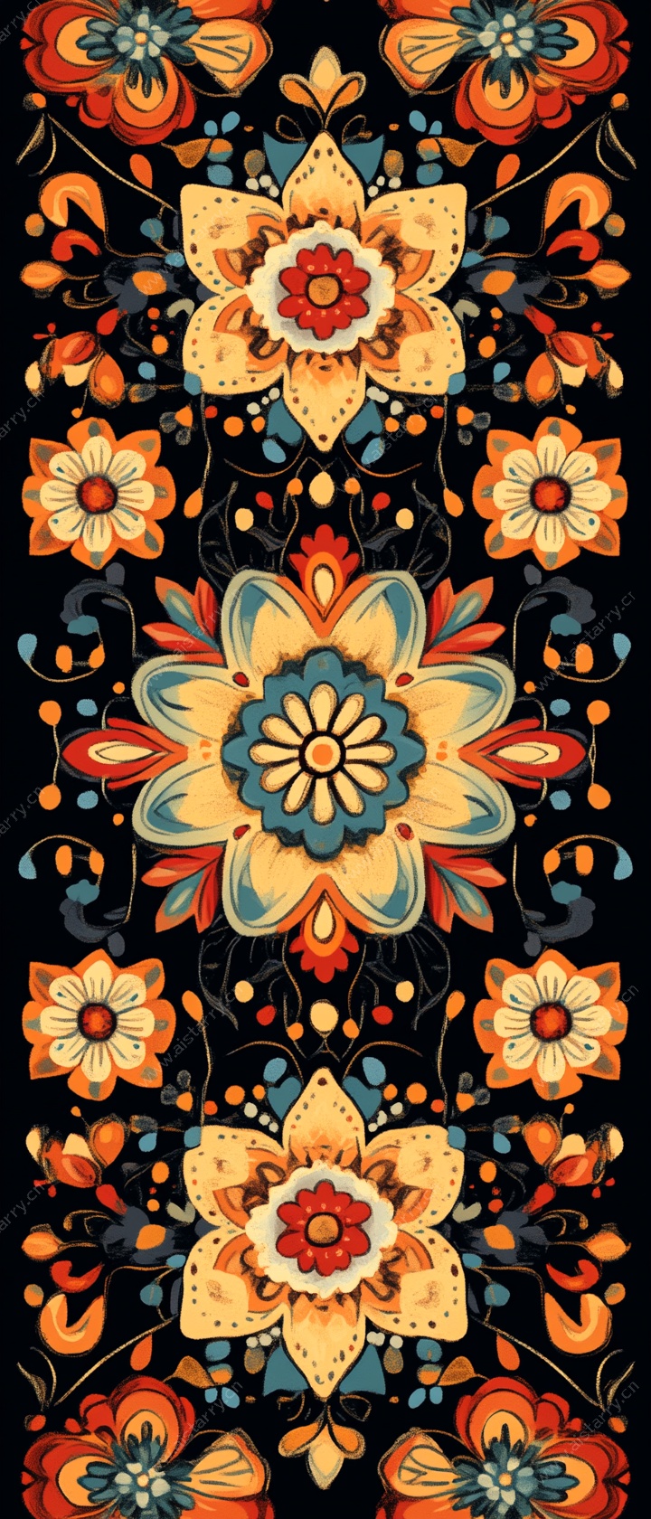 复古花卉图案装饰背景