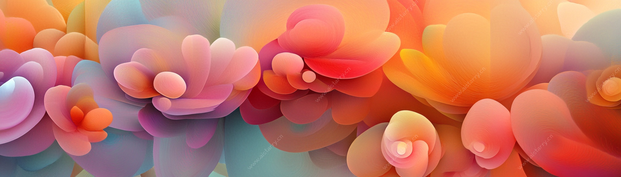 梦幻缤纷花朵背景图