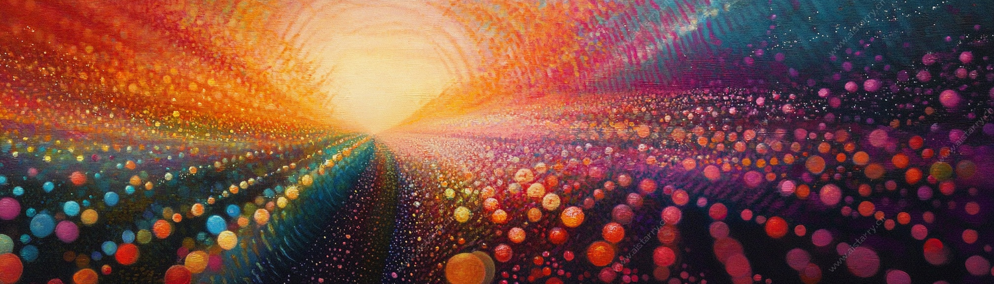 梦幻炫彩光线抽象背景图