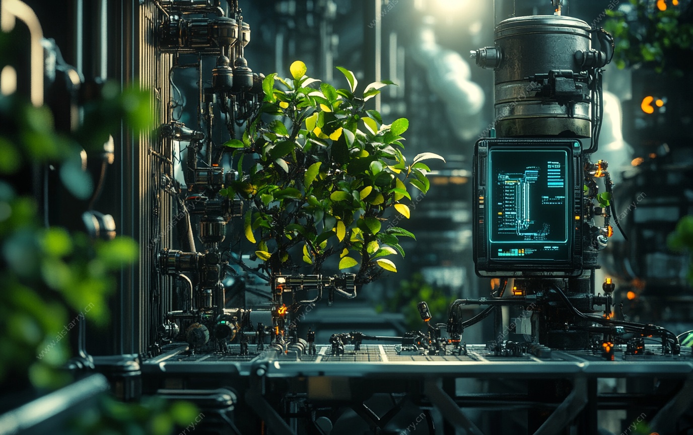 科技丛林中的绿植景观