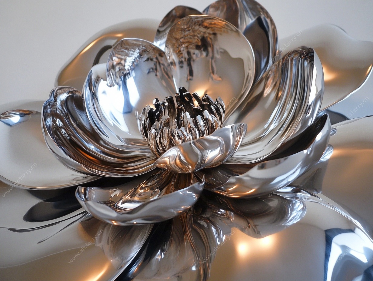 金属莲花雕塑艺术品