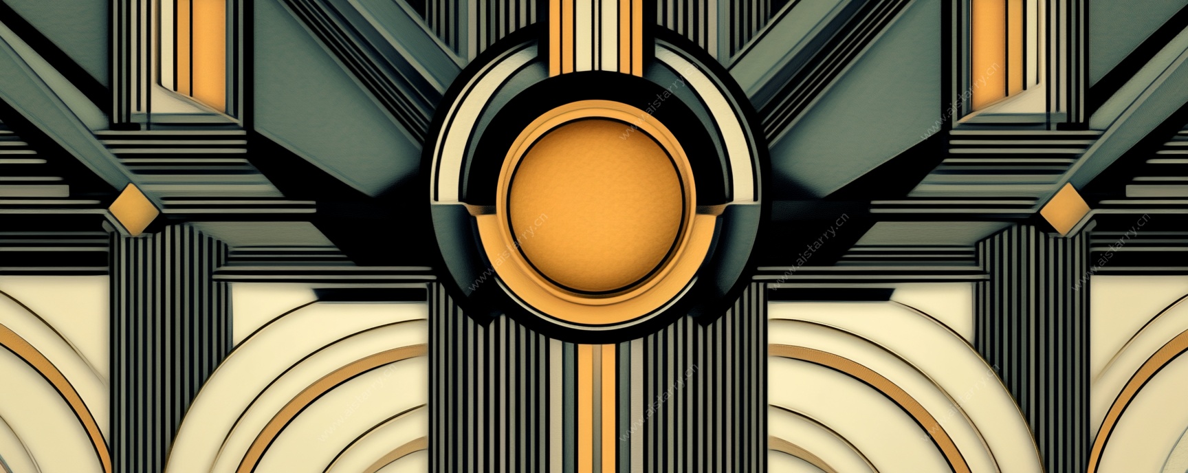 复古装饰艺术风格几何图案