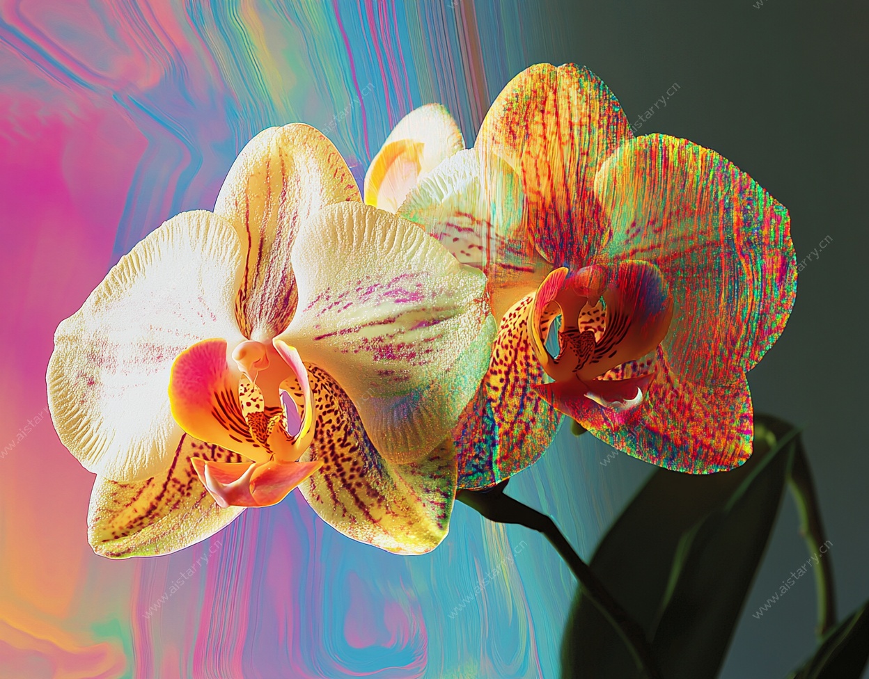 幻彩蝴蝶兰 梦幻花卉画面