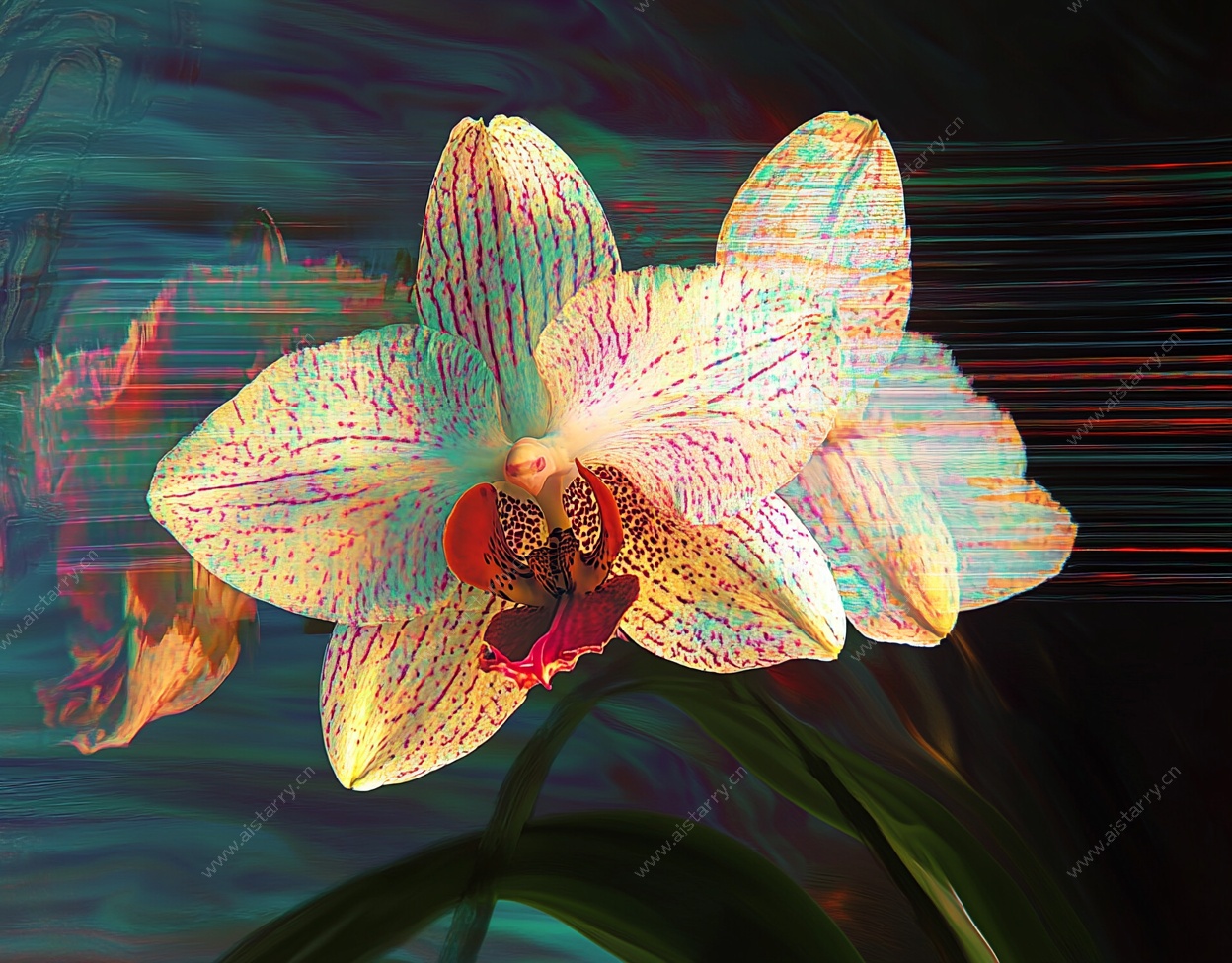 梦幻炫彩兰花艺术图像