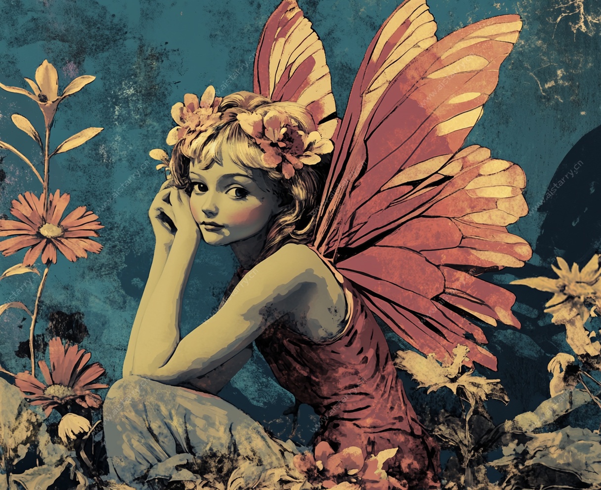 花丛中的梦幻小仙子