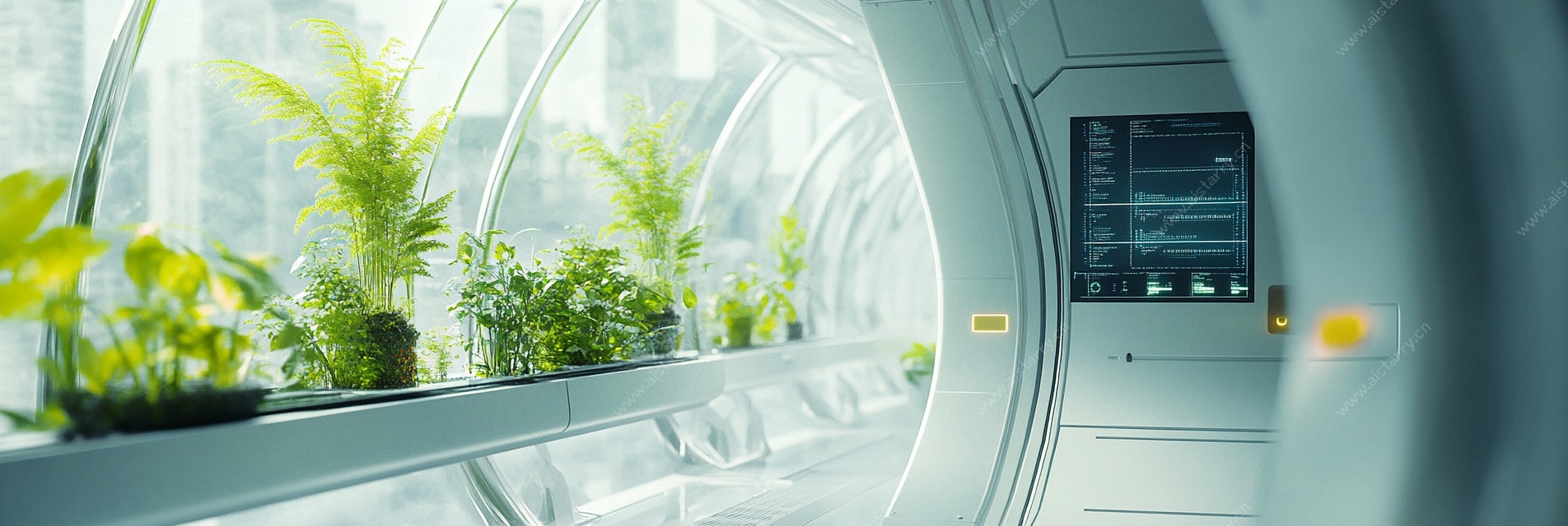 未来感太空植物培育舱