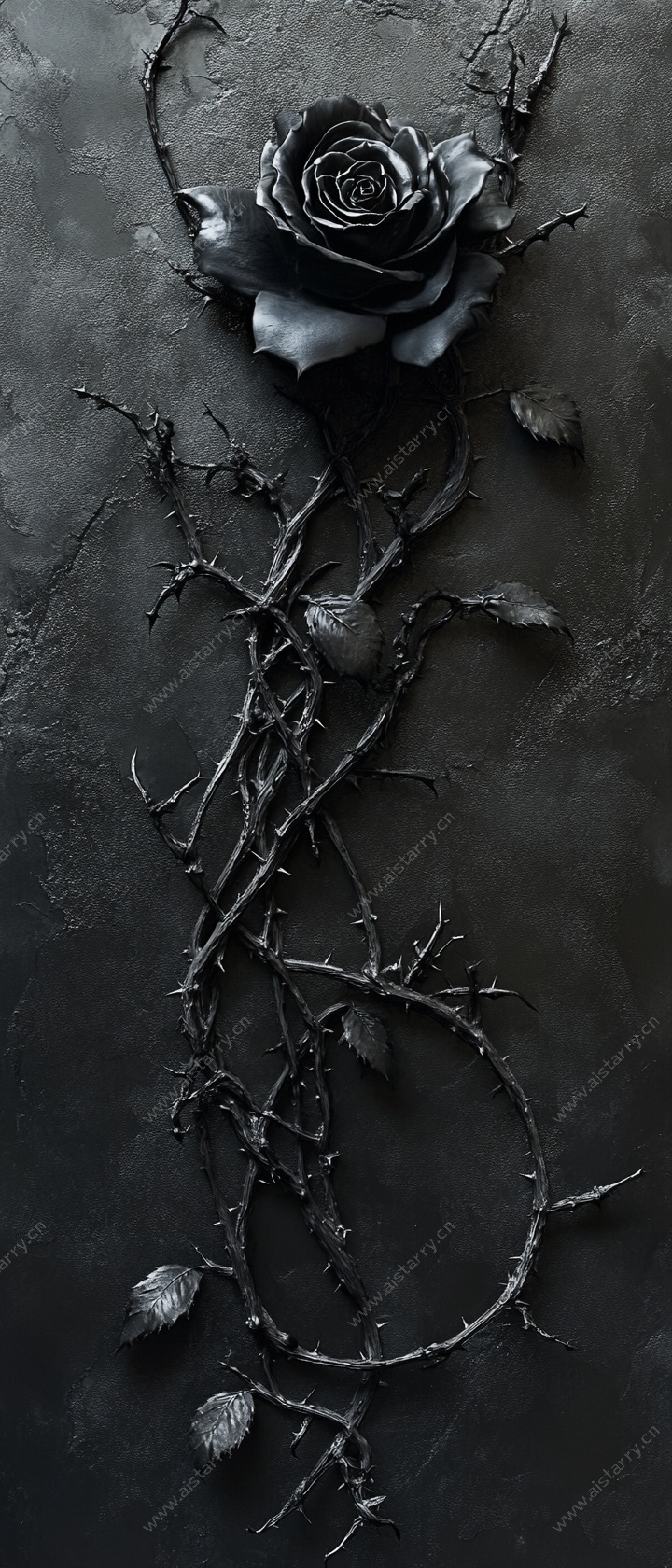 暗黑系枯萎玫瑰特写