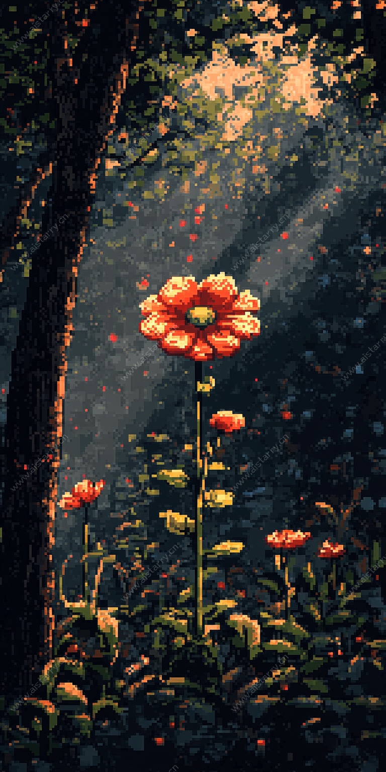 阳光下的绚丽花朵