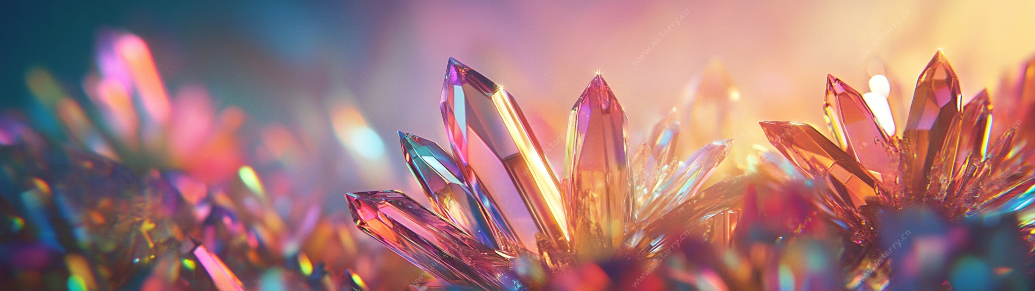 梦幻炫彩水晶花丛