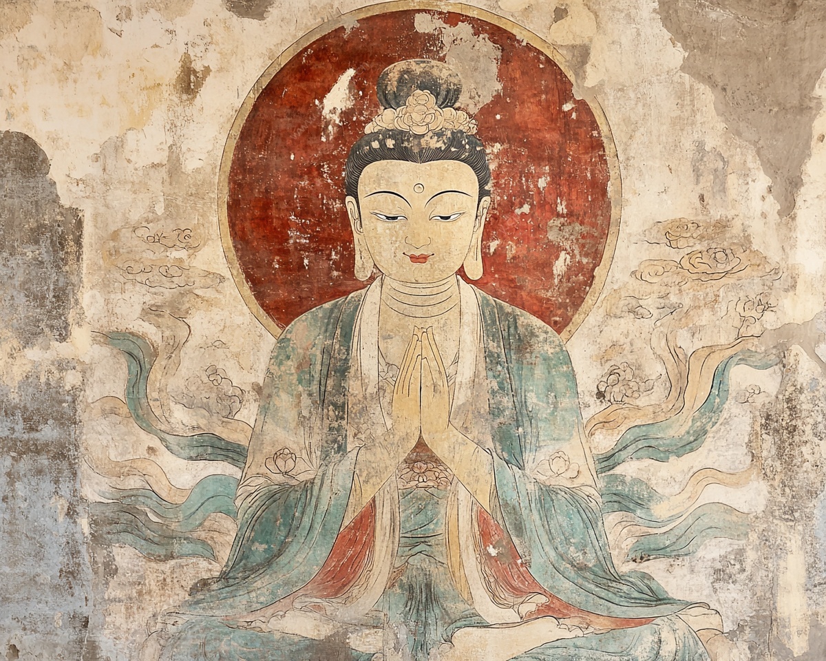 敦煌风格佛像壁画