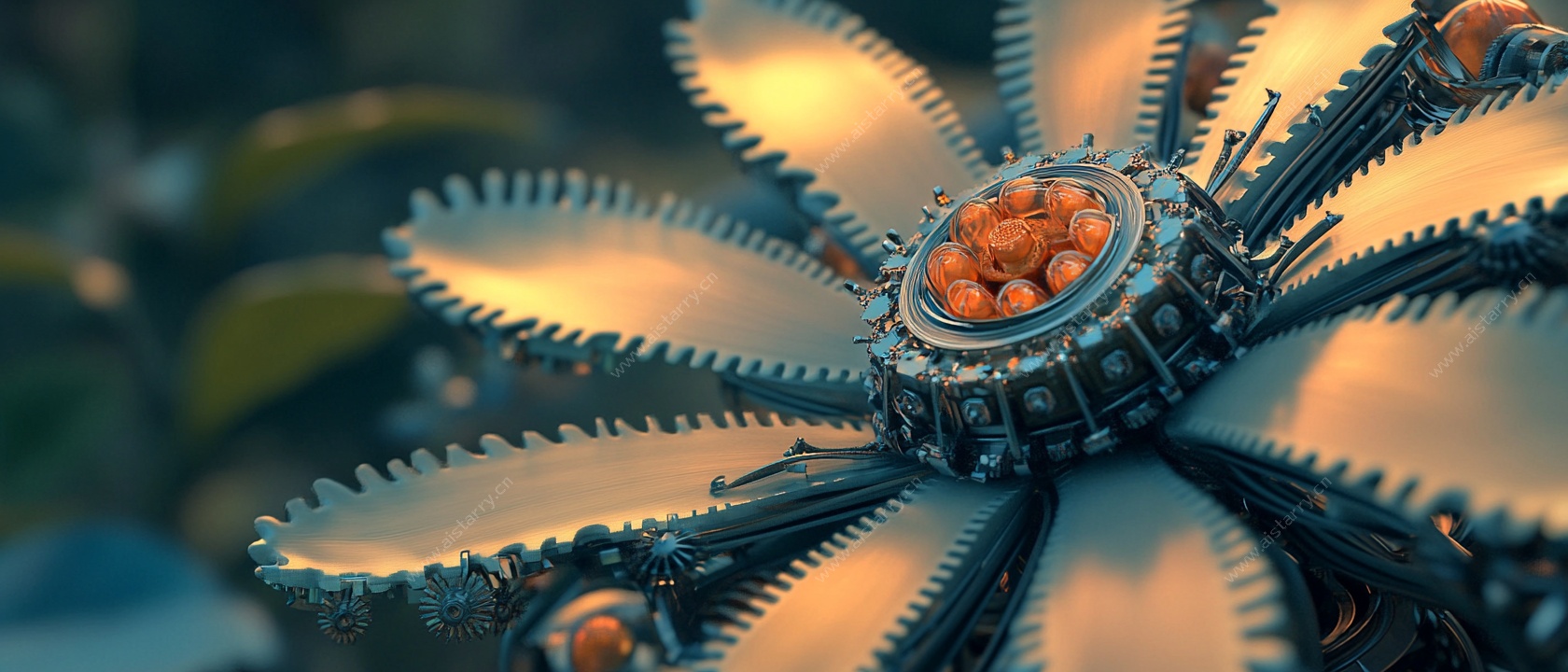 机械花朵 未来感科技造物