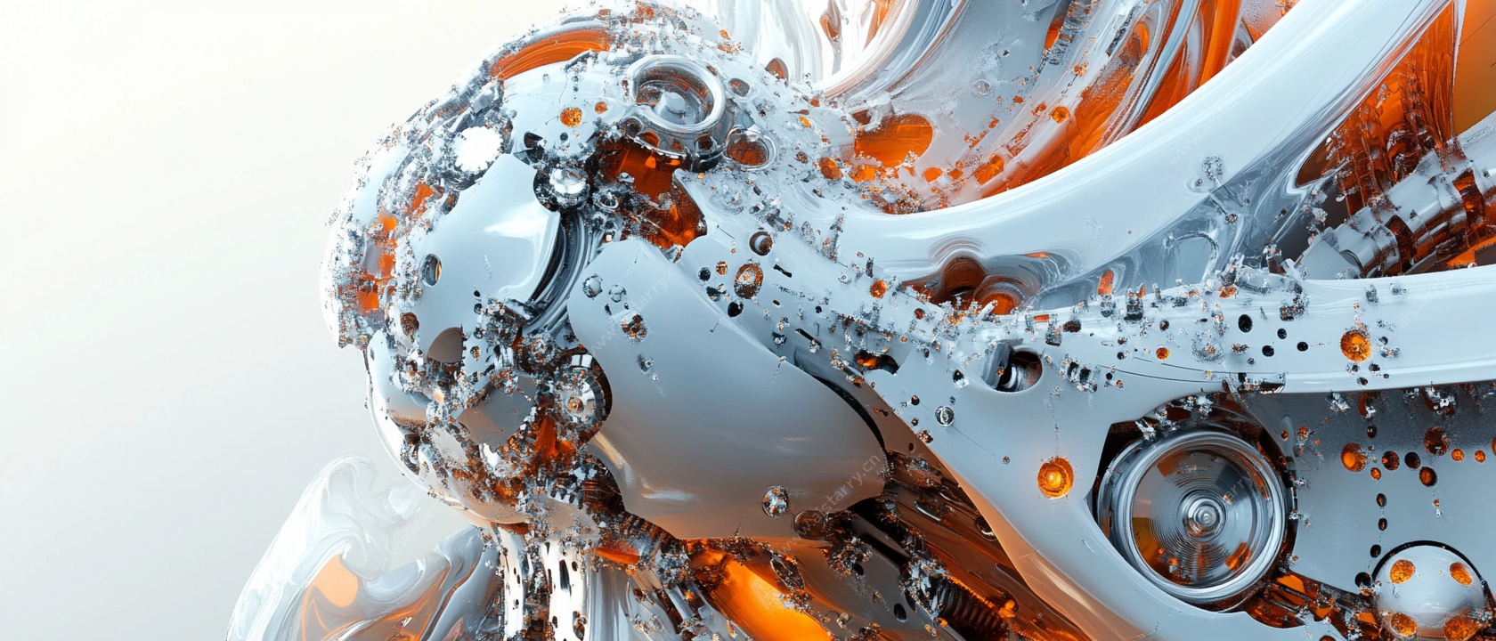 机械臂特写 科技金属艺术风