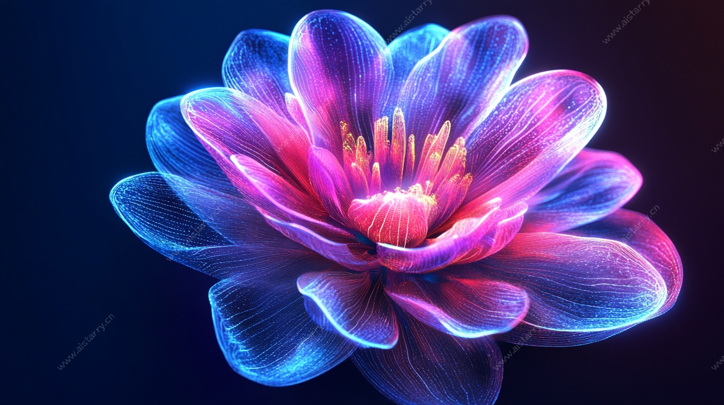 梦幻炫彩发光花朵