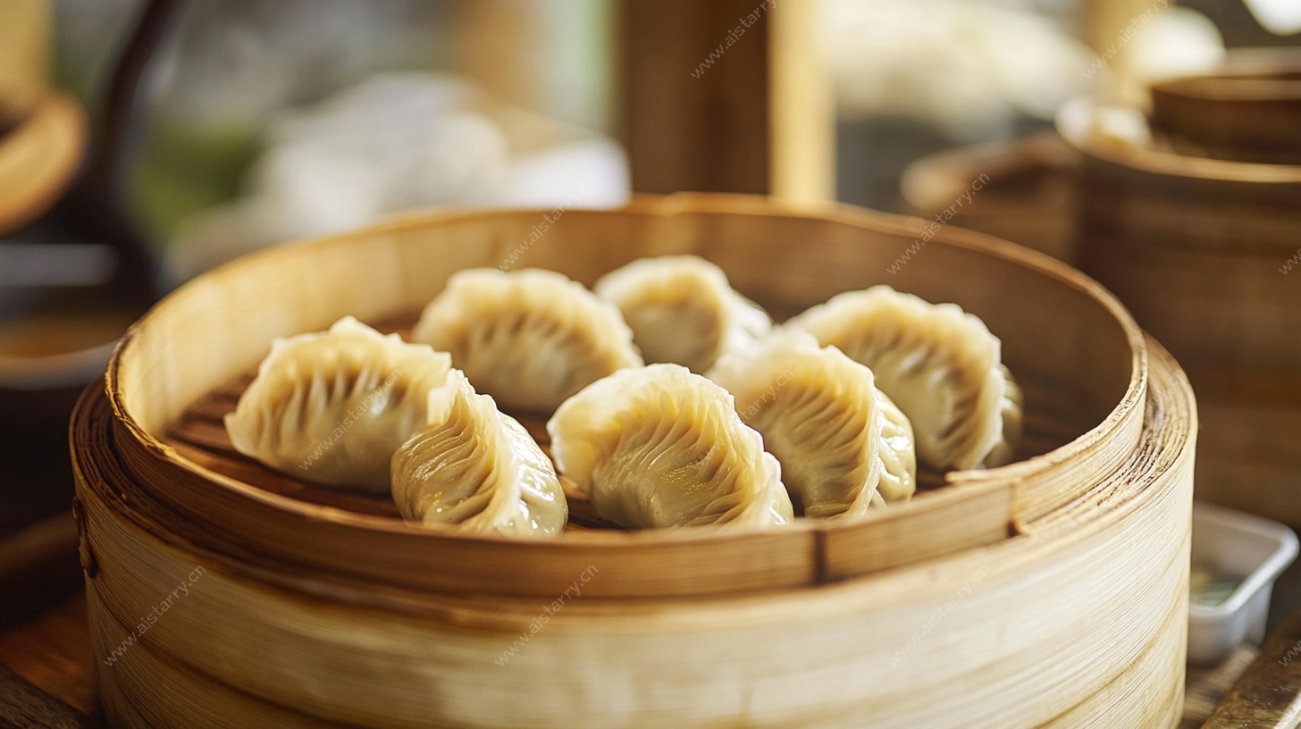 竹笼蒸饺 中式美味点心